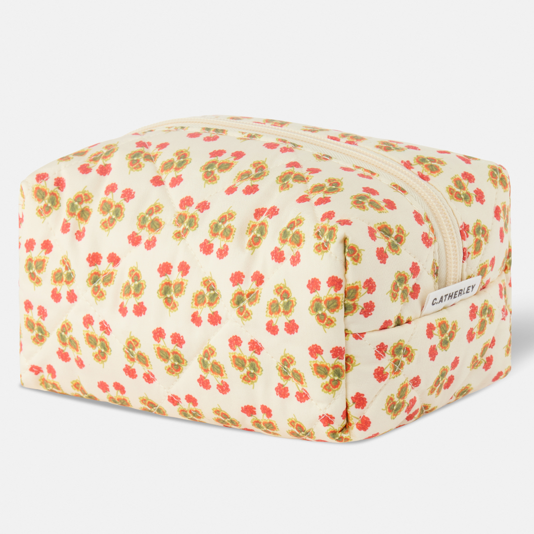 Quilted Cosmetic Zip Bag