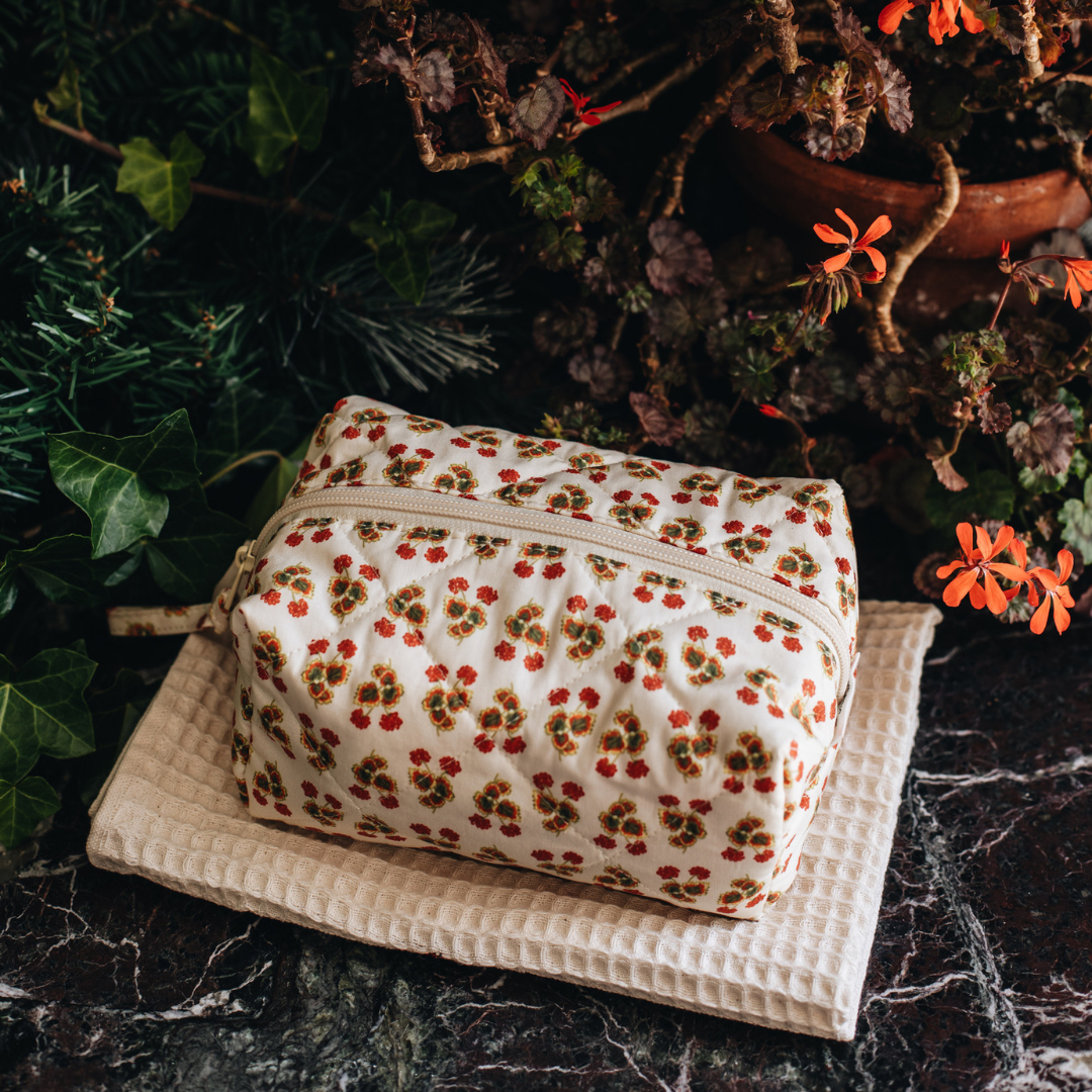 Quilted Cosmetic Zip Bag