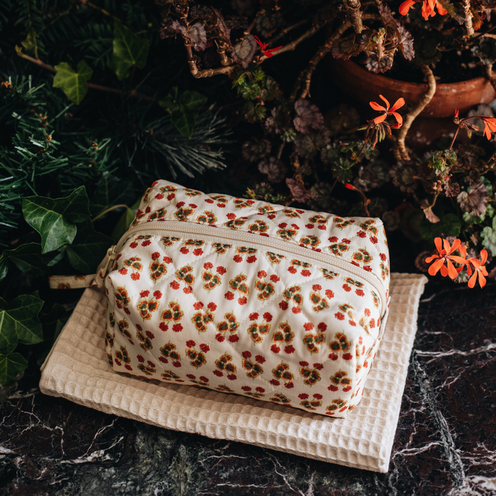 Quilted Cosmetic Zip Bag